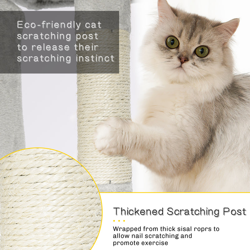 Radeway 81in Multi-Level Cat Tower Cat Condo Tree Scratching - Image 7