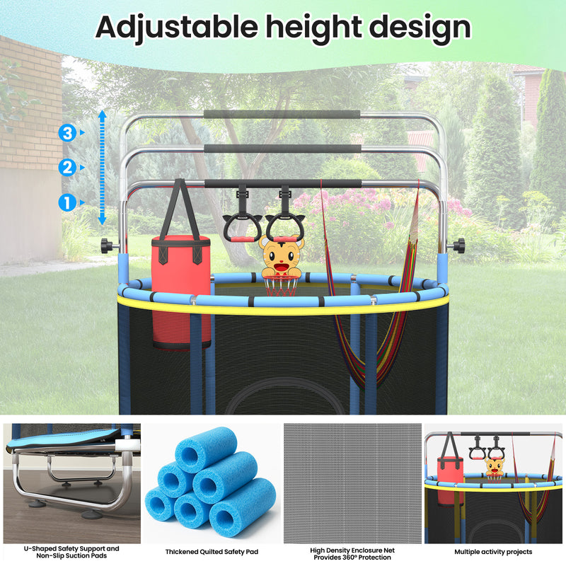 Radeway 55 Kids Indoor Outdoor Trampoline with Enclosure Net - Image 4