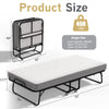 Folding Bed with Mattress - 75" X 31"
