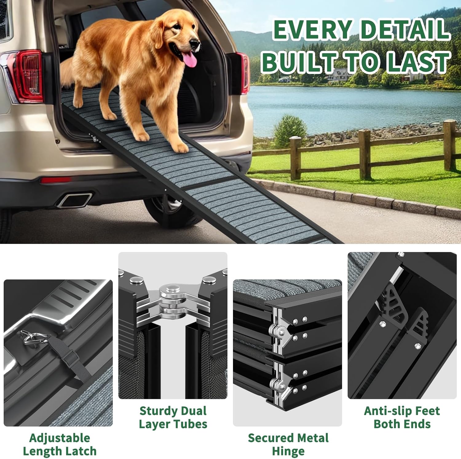Odaf Dog climbing ladderDog Ramp for Car, 71'' Long Ramps for Large Do ...