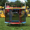 55-Inch Kids Trampoline with Enclosure and Basketball