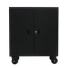 RADEWAY Metal Storage Cabinet with Locking Doors and Adjustable Shelves With Wheels
