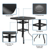 Bar Height Swivel Stools Chair Sets for Lawn, Garden, Backyard, Black