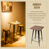 Bar Table and stools set, Bamboo tabletop,Golden black stools