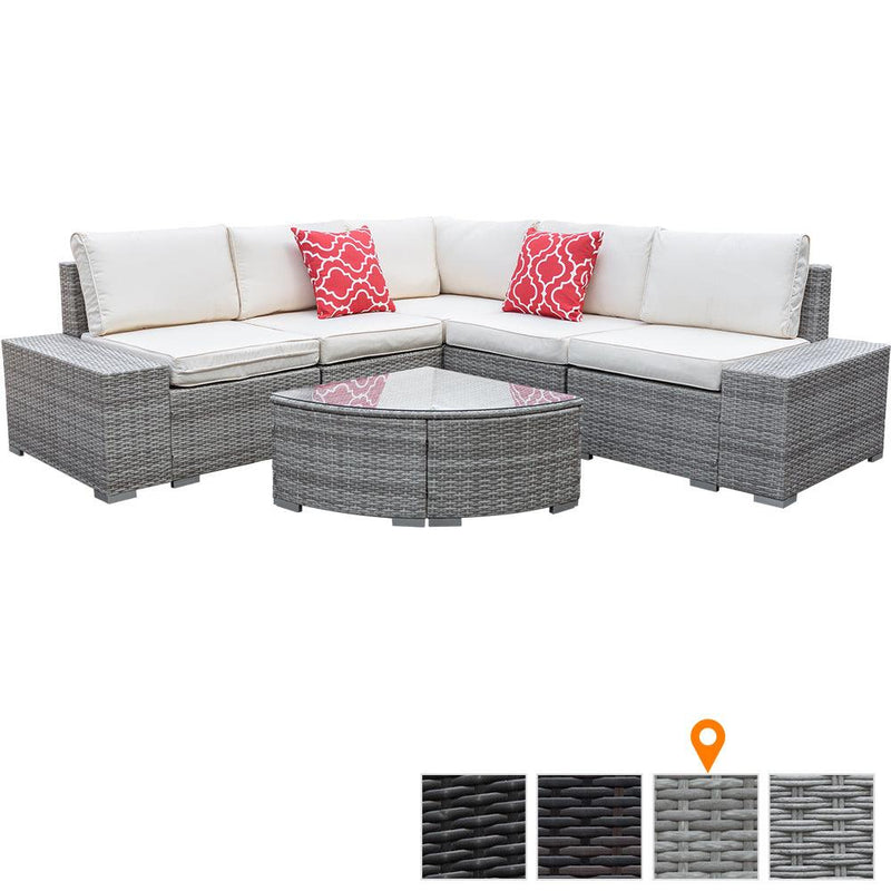Radeway 6 Piece Rattan Patio Furniture Set - Image 9