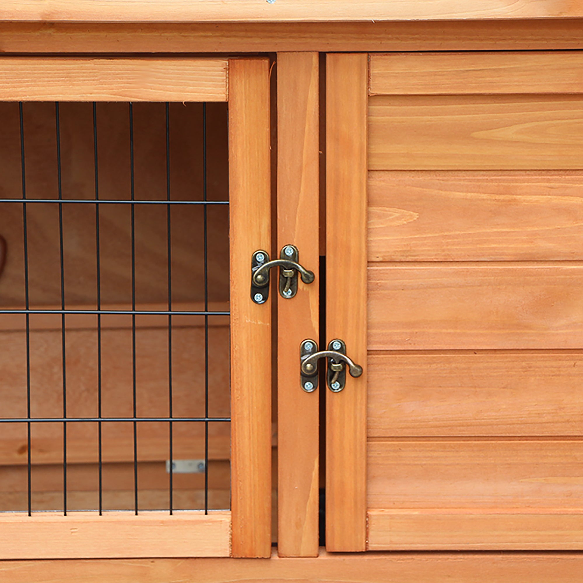 outdoor Waterproof fir wood Chicken coop double-deck rabbit cages