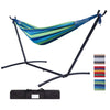 Double Classic Hammock with Stand for 2 Person- Indoor or Outdoor Use-with Carrying Pouch-Powder-coated Steel Frame - Durable 450 Pound Capacity
