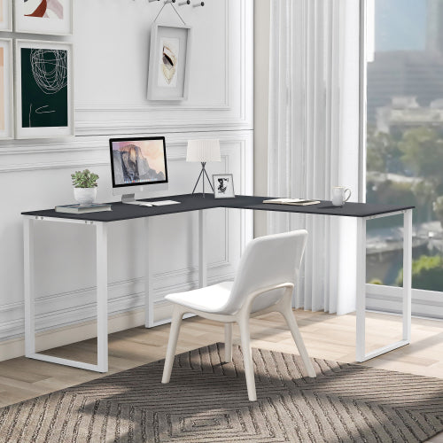L-shape computer desk - Side View