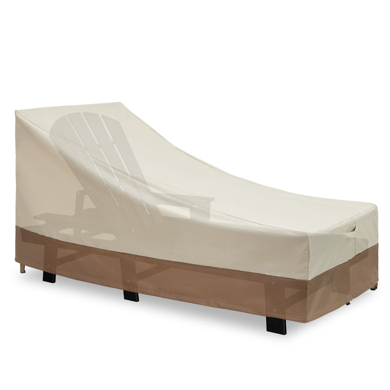 Veranda Water-Resistant 66 Inch Patio Day Chaise Lounge Chair Cover - Side View
