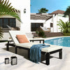 Patio Furniture Outdoor Adjustable PE Rattan Wicker Chaise Lounge Chair Sunbed