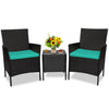Patio Furniture Set 3 Pieces Outdoor Rattan Chair