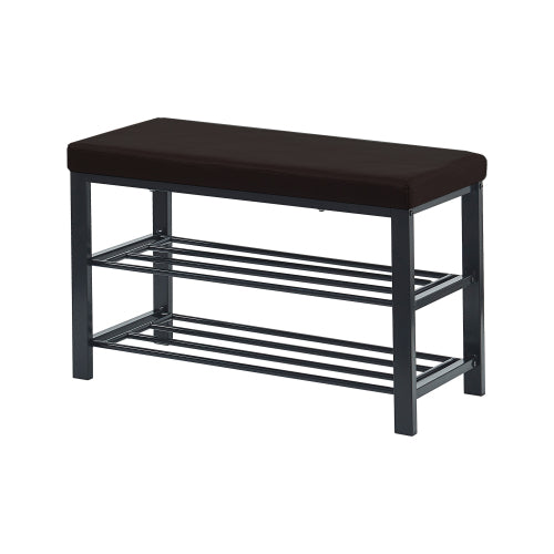 Shoe Bench, 3-Tier Shoe Rack for Entryway, Storage - Detail View