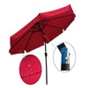 Outdoor Garden Table Round Umbrella with Crank and Push Button Tilt