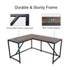 L Shaped Home Office Computer Desk with Modern Style and MDF Board, Easy to Assemble（Walnut）