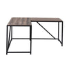 L Shaped Home Office Computer Desk with Modern Style and MDF Board, Easy to Assemble（Walnut）