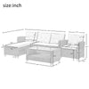 Outdoor Patio Furniture 4 pc Conversation Wicker Ratten Sofa Set