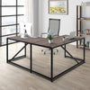 L Shaped Home Office Computer Desk with Modern Style and MDF Board, Easy to Assemble（Walnut）