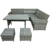 6-Piece Outdoor Patio Furniture Set with Glass Table for Backyard