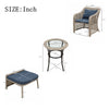 5-Piece Outdoor Patio Conversation Set with Cushions