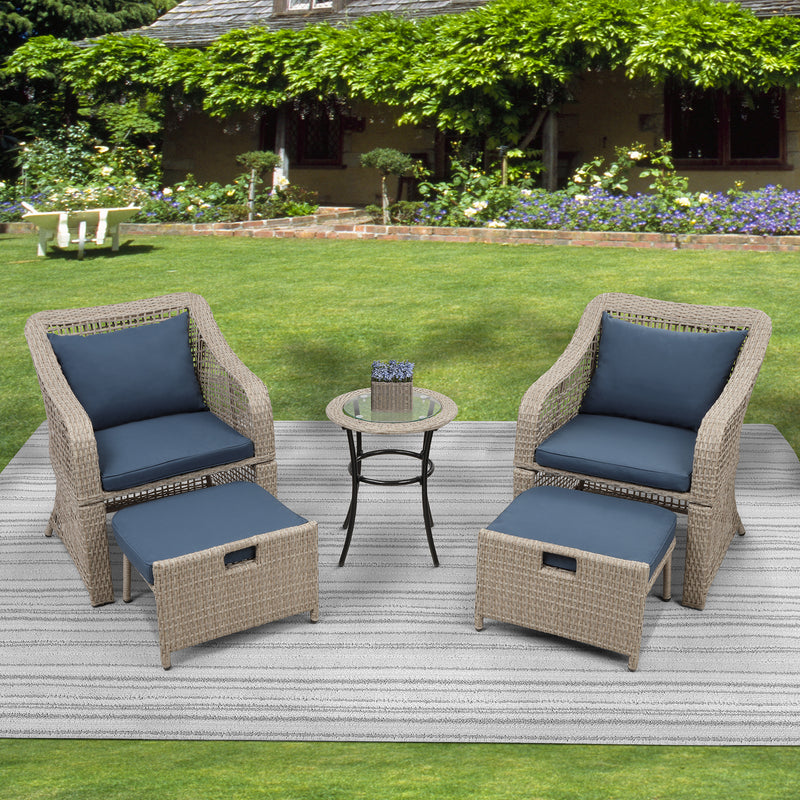 Radeway 5-piece Outdoor Conversation Set Patio Furniture - Image 37