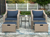 5-Piece Outdoor Patio Conversation Set with Cushions
