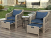 5-Piece Outdoor Patio Conversation Set with Cushions