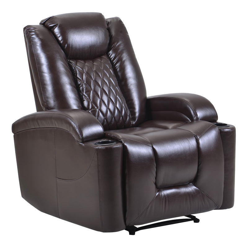 Power Motion Recliner with USB Charge Port and Cup Holder -PU Lounge chair for L - Image 13