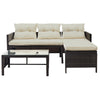 RaDEWAY 3 PCS Outdoor Rattan Furniture Sofa Set with cushions