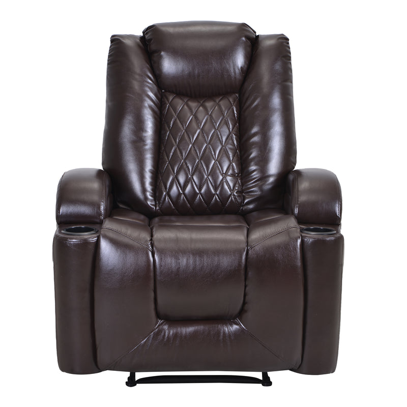 Power Motion Recliner with USB Charge Port and Cup Holder -PU Lounge chair for L - Image 11