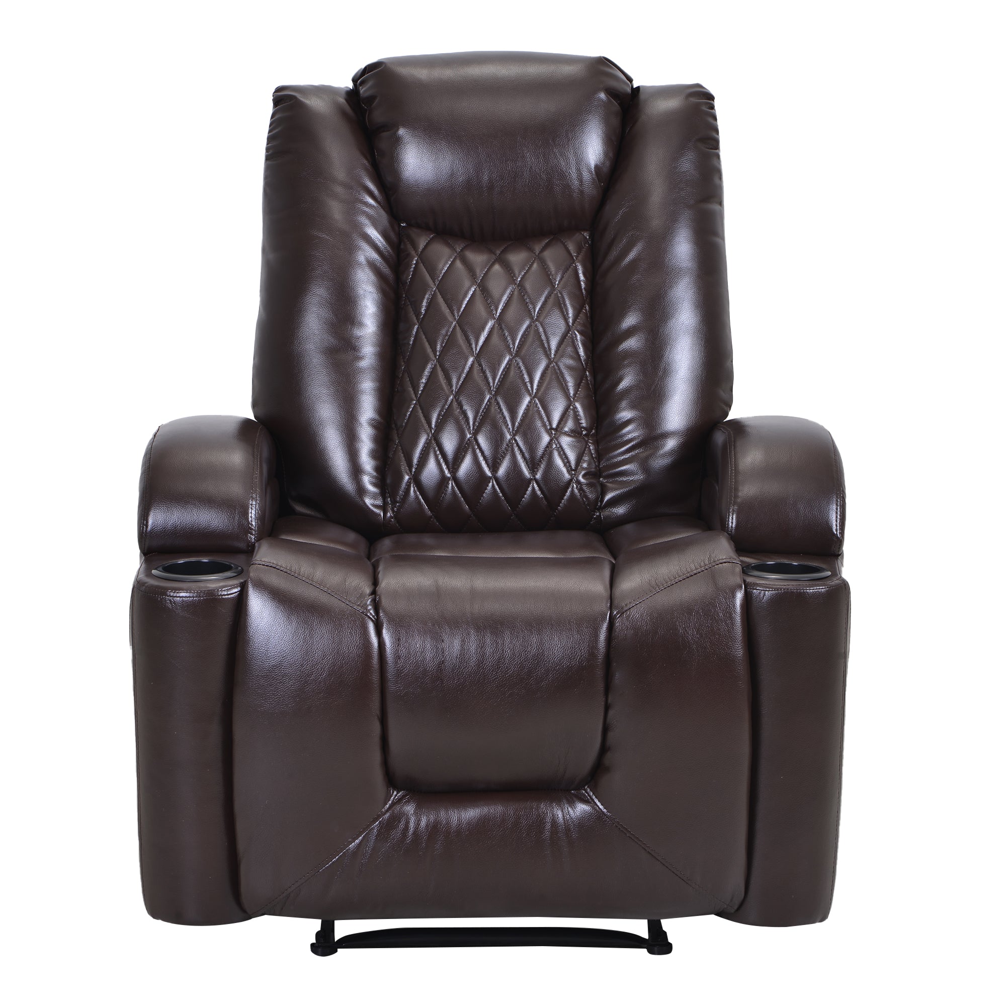 RaDEWAY Power Motion Recliner with USB Charge Port and Cup Holder -PU Lounge chair for Living Room