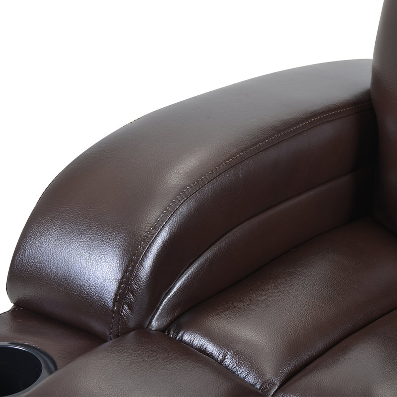 Power Motion Recliner with USB Charge Port and Cup Holder -PU Lounge chair for L - Image 18