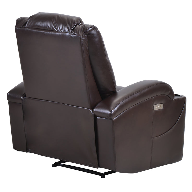 Power Motion Recliner with USB Charge Port and Cup Holder -PU Lounge chair for L - Image 12