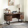 Home Office Computer Desk with drawers/hanging letter-size files/59 inch Writing Study Table with Drawers