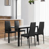 RaDEWAY 5 Pieces Dining Table Set for 4,Kitchen Room Tempered Glass Dining Table