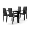 RaDEWAY 5 Pieces Dining Table Set for 4,Kitchen Room Tempered Glass Dining Table