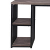 Home Office Computer Desk, 55 Inch Writing Desk with 2 Storage Shelves on Left or Right, Stable Metal Frame, Easy Assembly