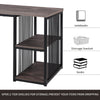 Home Office Computer Desk, 55 Inch Writing Desk with 2 Storage Shelves on Left or Right, Stable Metal Frame, Easy Assembly