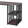 Home Office Computer Desk, 55 Inch Writing Desk with 2 Storage Shelves on Left or Right, Stable Metal Frame, Easy Assembly