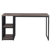 Home Office Computer Desk, 55 Inch Writing Desk with 2 Storage Shelves on Left or Right, Stable Metal Frame, Easy Assembly