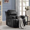 RaDEWAY PU Leather Heated Massage Recliner Sofa Ergonomic Lounge with 8 Vibration Points