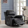 RaDEWAY PU Leather Heated Massage Recliner Sofa Ergonomic Lounge with 8 Vibration Points