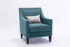 RaDEWAY accent armchair living room chair with nailheads and solid wood legs Teal linen