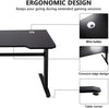 RaDEWAY home office PC play station Gaming Desk heavy duty steel legs with carbon fiber paper covered MDF board