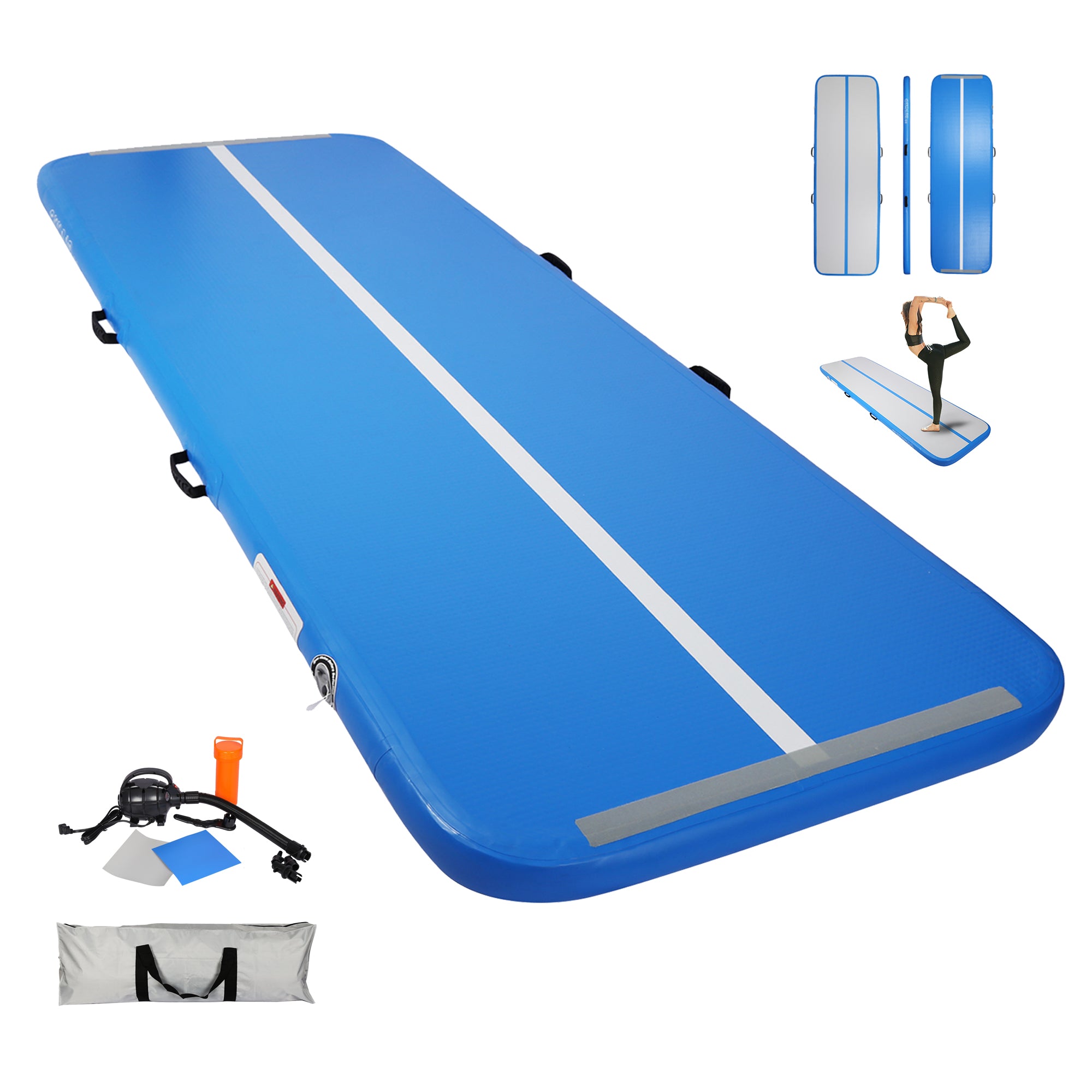 Inflatable Tumbling Mat 4 inches Thickness Mats with electircal Pump