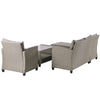 Outdoor Patio Furniture 4 pc Conversation Wicker Ratten Sofa Set