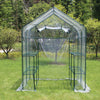 Outdoor  Walk-in Plant Gardening Greenhouse With 2 Tiers 8 Shelves