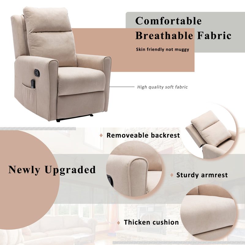 Massage Recliner with 12 Massage Nodes Function-Easy Lounge, Reclining Lounge Ch - Image 21