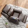 PU Leather Heated Massage Recliner Sofa Ergonomic Lounge with 8 Vibration Points