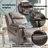 PU Leather Heated Massage Recliner Sofa Ergonomic Lounge with 8 Vibration Points