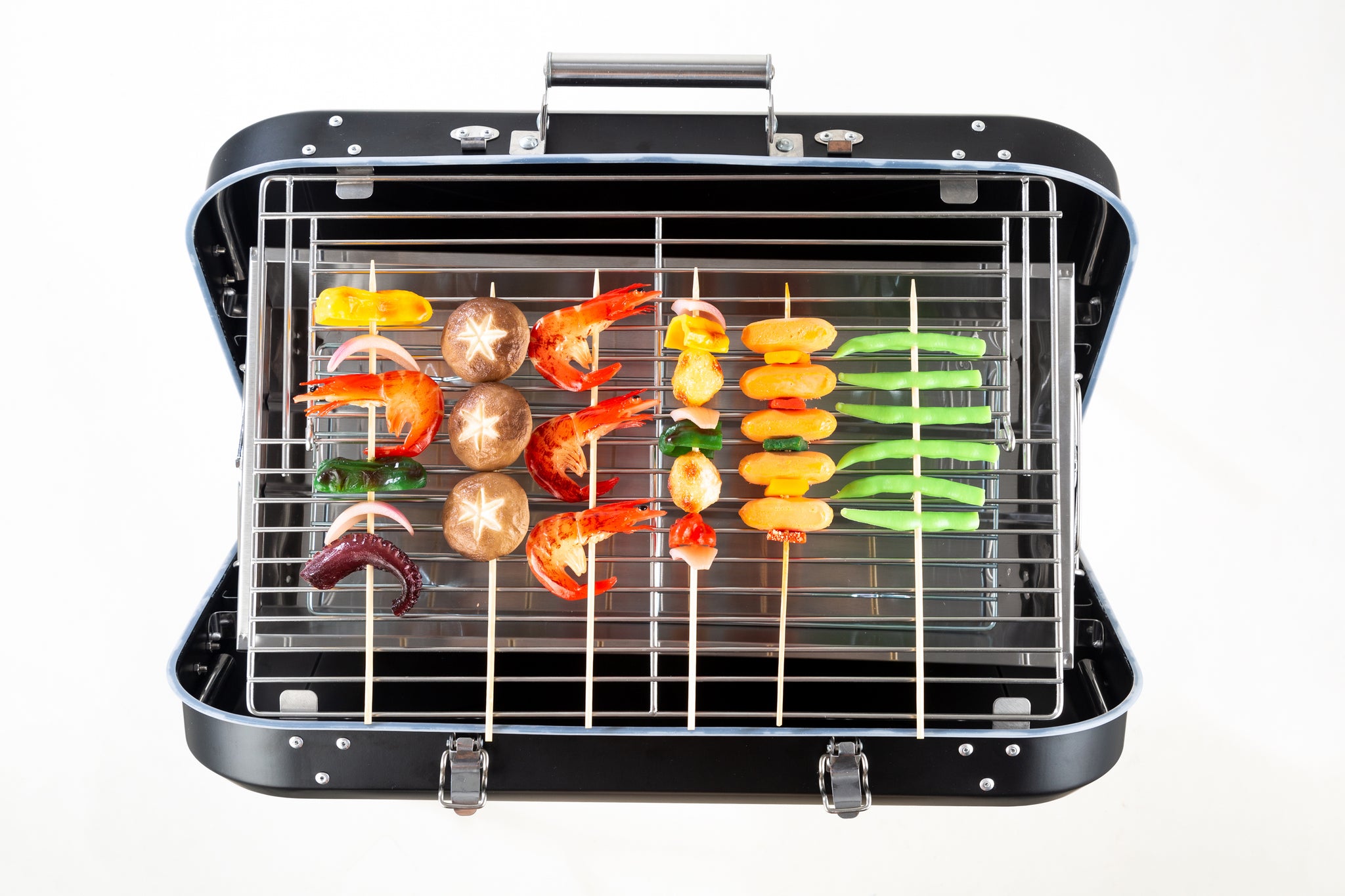RaDEWAY Collapsible and portable Handle design BBQ grill for Outdoor BBQ
